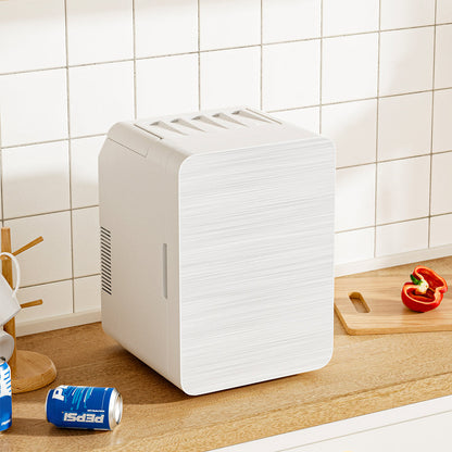 White 10L Dual-Use Mini Refrigerator