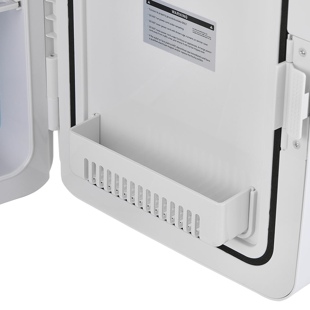 White 10L Dual-Use Mini Refrigerator