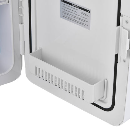 White 10L Dual-Use Mini Refrigerator