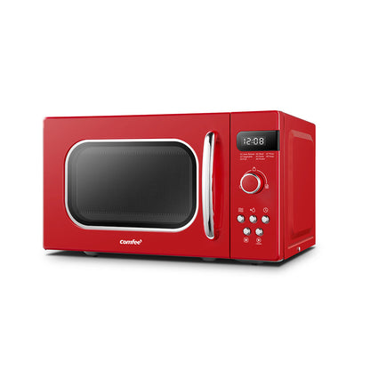 800W 20L Retro Microwave Oven with LED Display