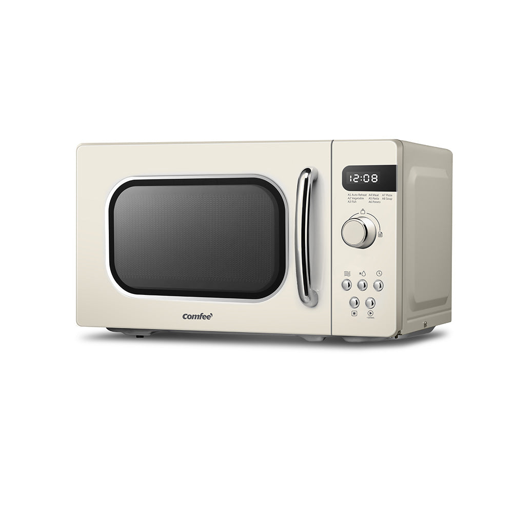 800W 20L Retro Microwave Oven with LED Display