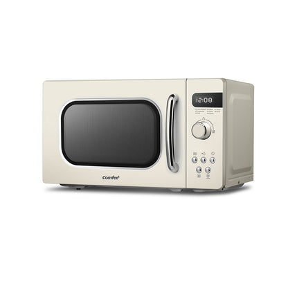 800W 20L Retro Microwave Oven with LED Display