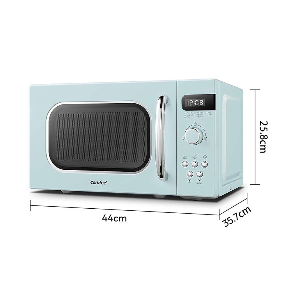 800W 20L Retro Microwave Oven with LED Display