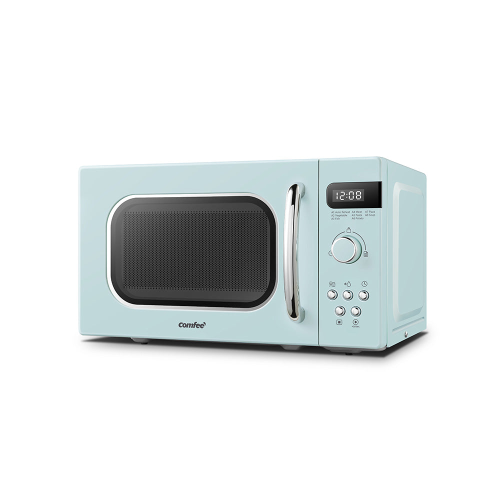 800W 20L Retro Microwave Oven with LED Display