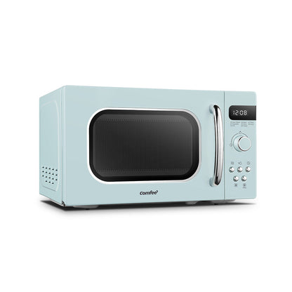 800W 20L Retro Microwave Oven with LED Display