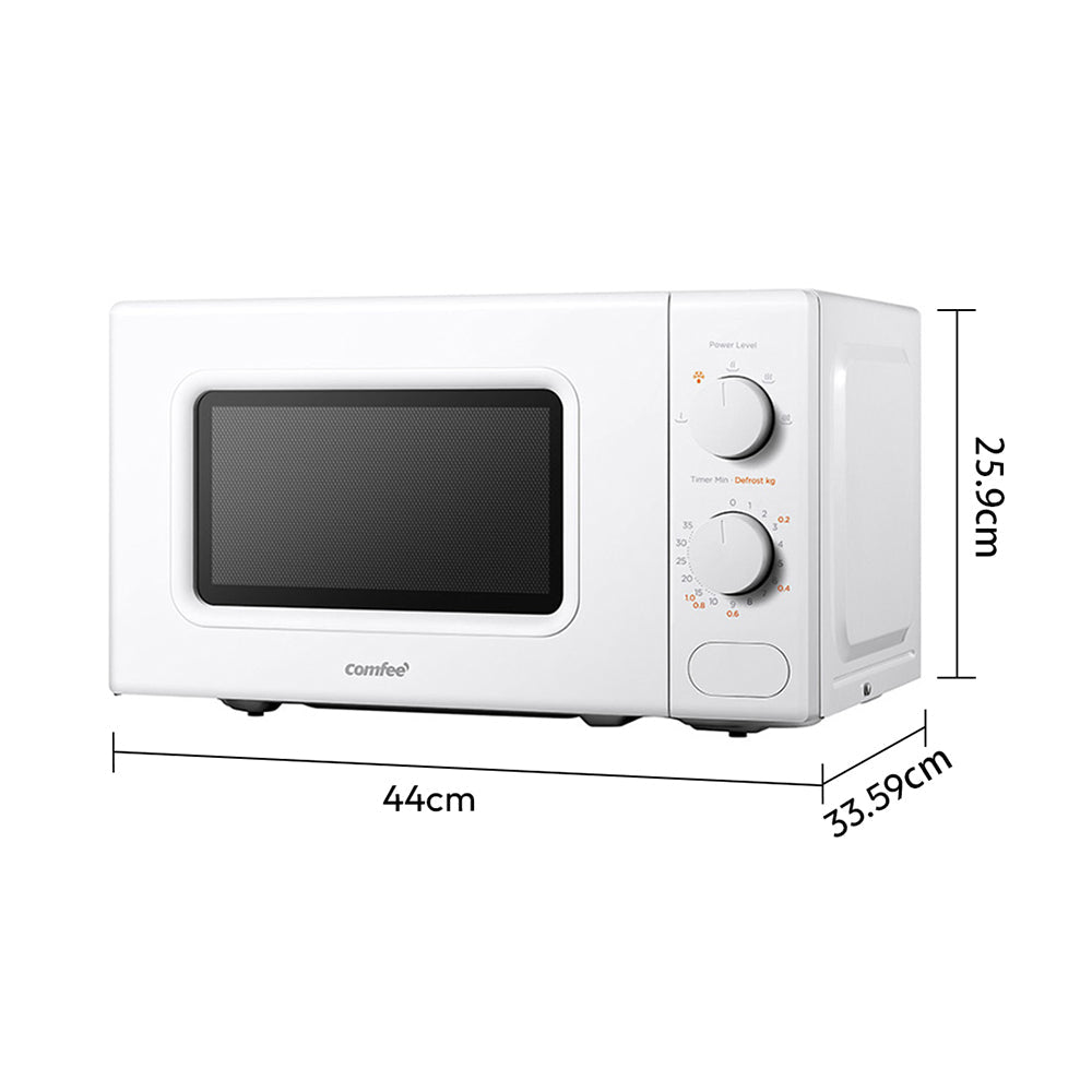 700W 20L Countertop Microwave Oven with Dual Knob