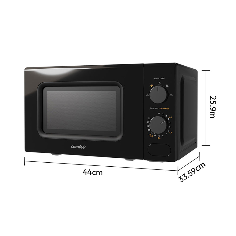 700W 20L Countertop Microwave Oven with Dual Knob