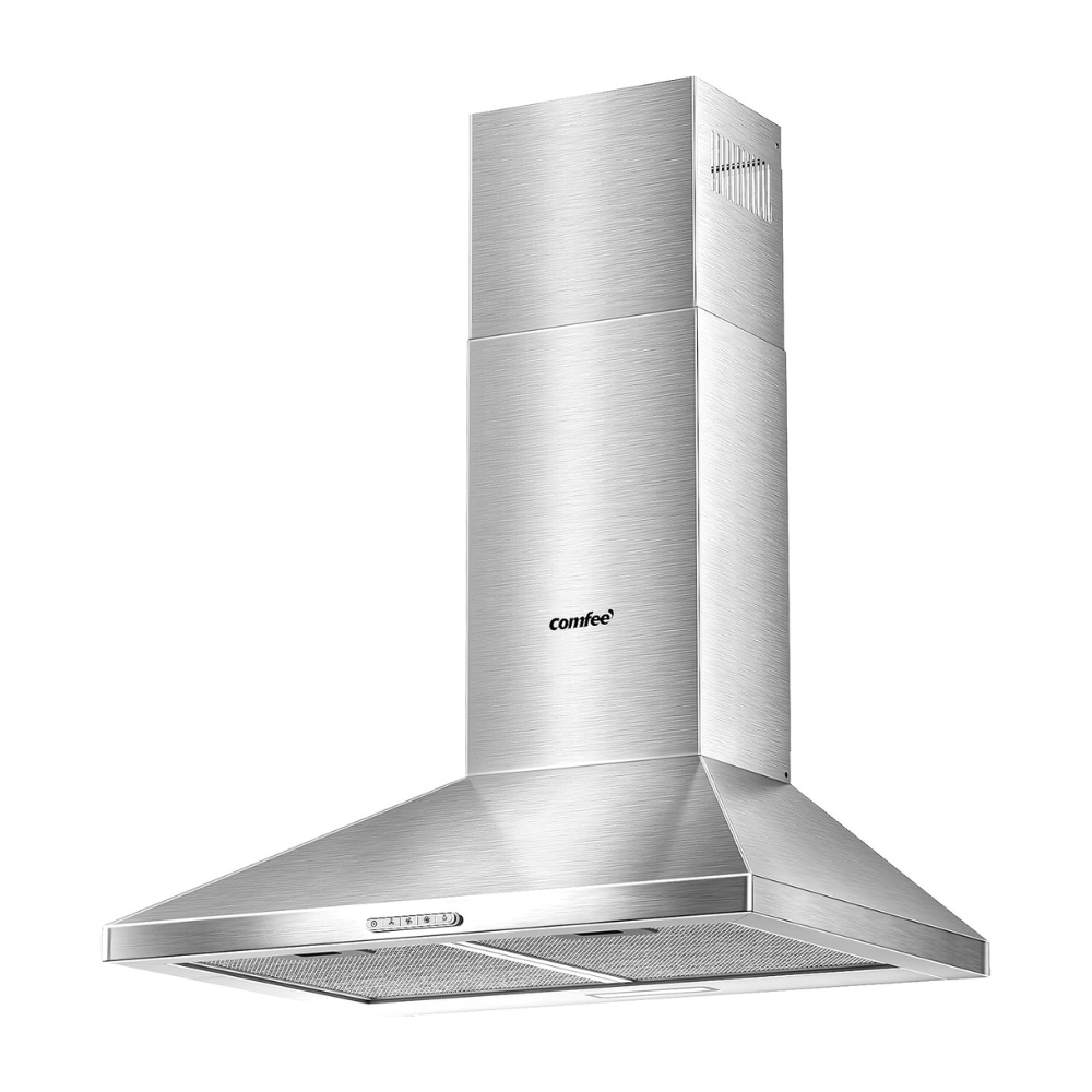 60cm 3-Speed Stainless Steel Wall Mounted Chimney Range Hood With LED Light