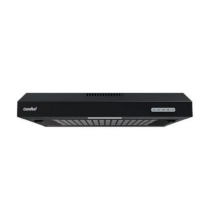 Black 60cm Under Cabinet Wall-Mount Cooker Range Hood with 3-Speed Modes