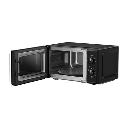 Black 19L 5-level Power Kitchen Manual Microwave Oven with Timer 700W