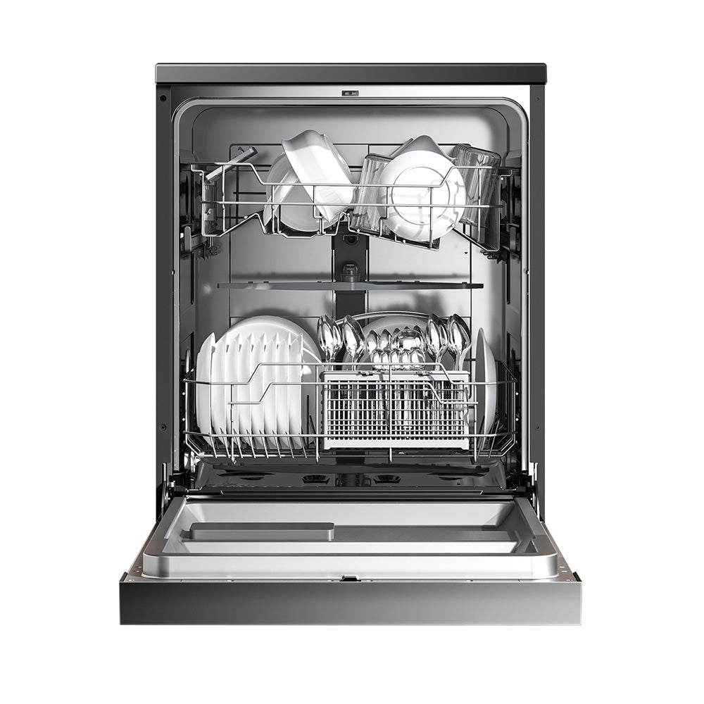 Black Freestanding Dishwasher with 6 Washing Programs