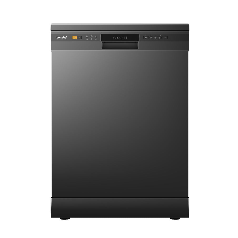 Black Freestanding Dishwasher with 6 Washing Programs