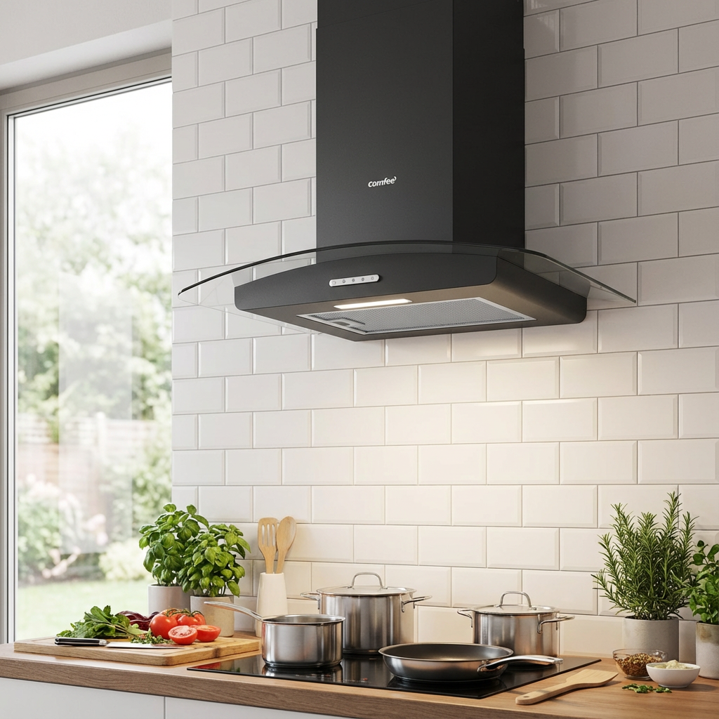 60cm Chimney Cooker Range Hood Kitchen Extractor with 3-Speed Modes