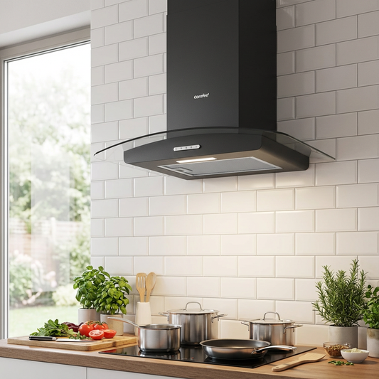 60cm Chimney Cooker Range Hood Kitchen Extractor with 3-Speed Modes