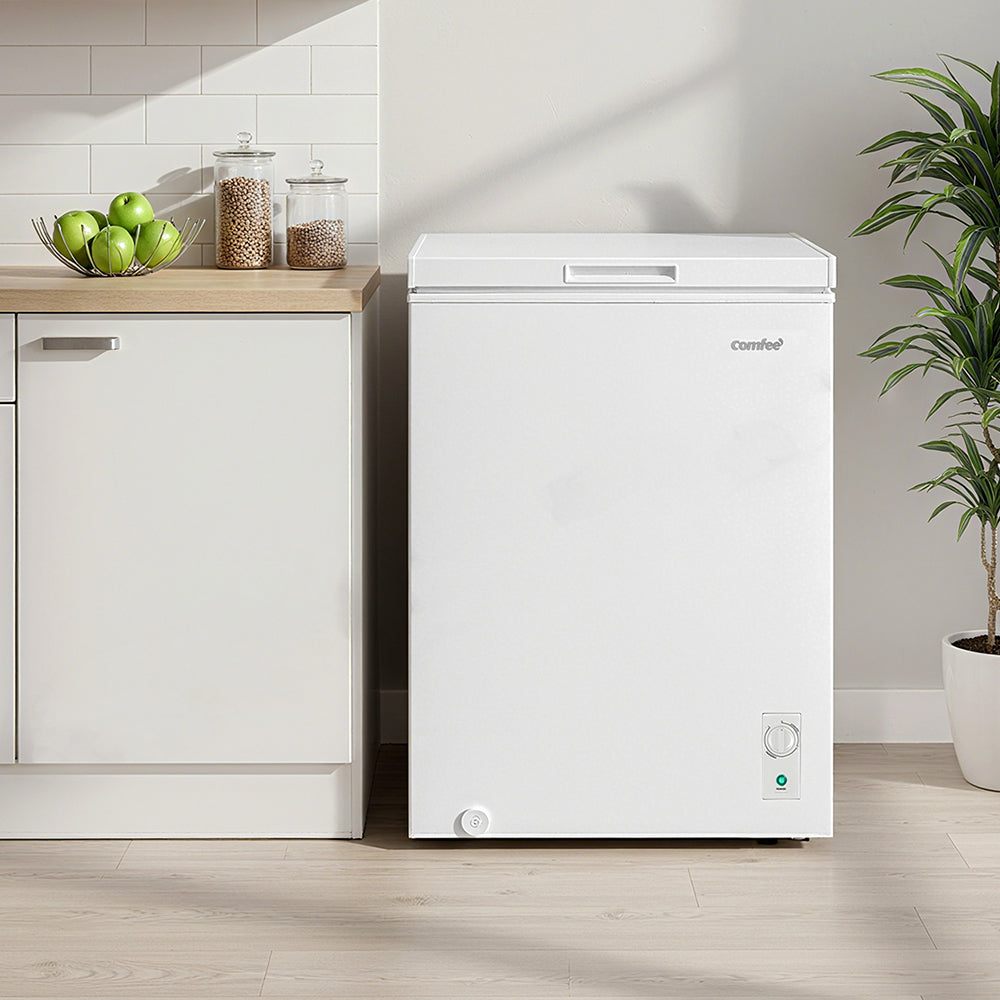 99L Freestanding Chest Freezer with Knob Temperature Control