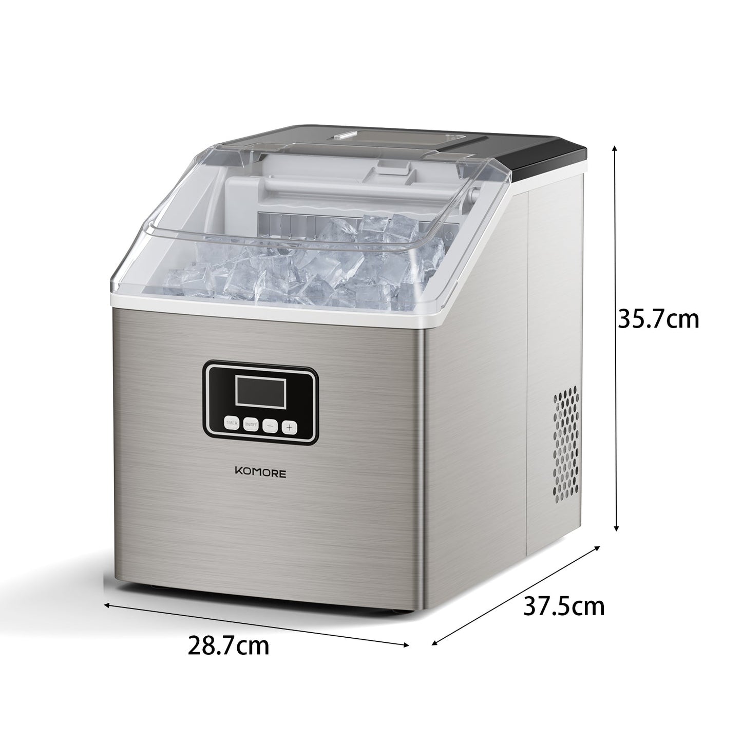 Ice Cube Maker with Transparent Lid