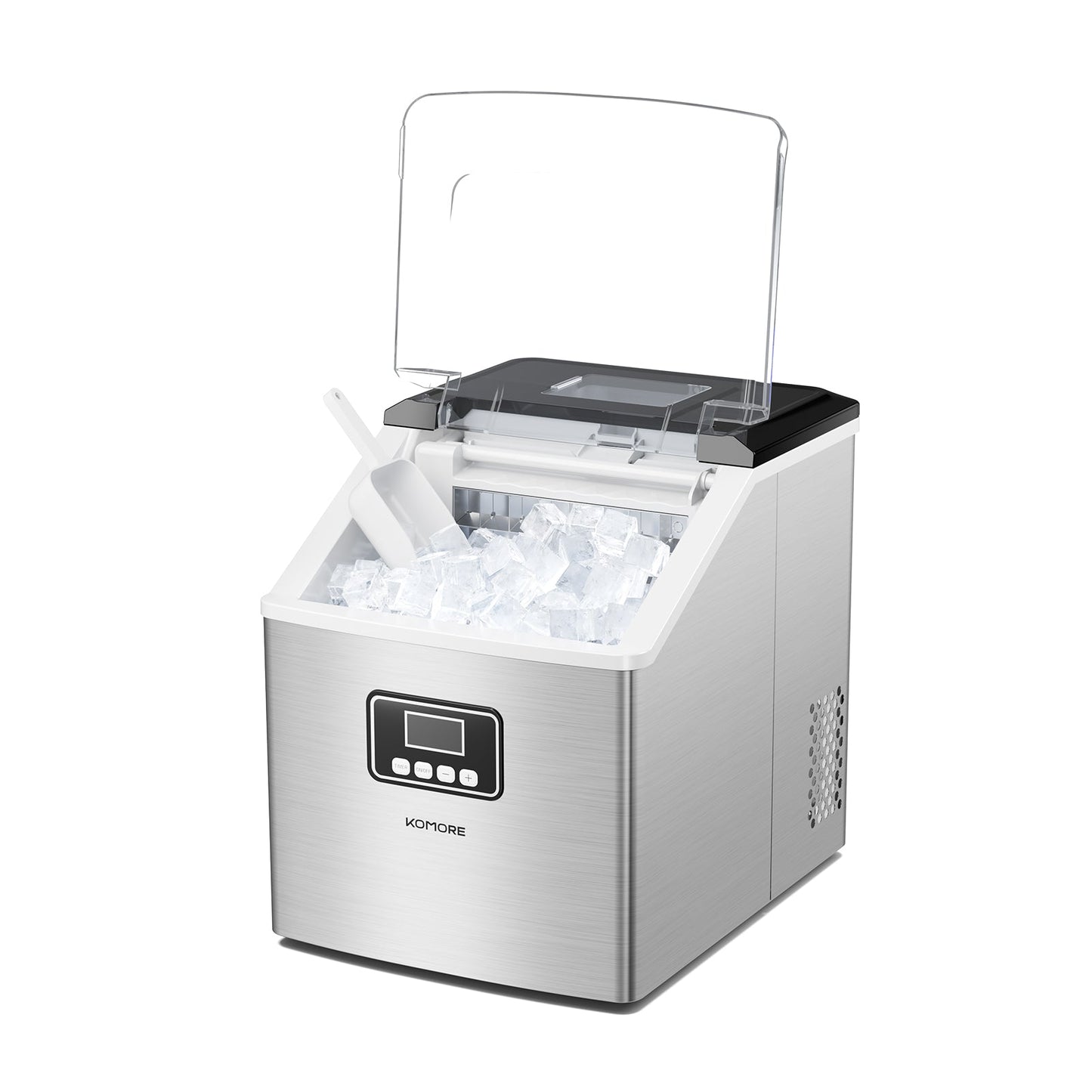Ice Cube Maker with Transparent Lid